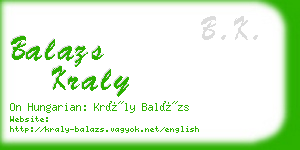 balazs kraly business card